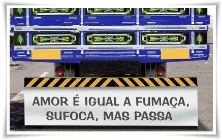 As melhores frases de para-choques de caminhão